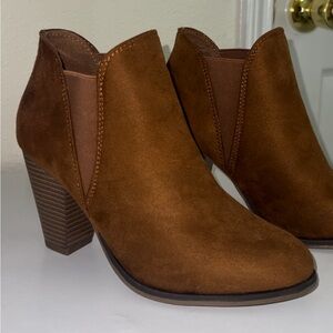Brown Heeled Booties